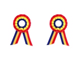 Cocarda Tricolor, diametru 7 cm, 2 buc/set