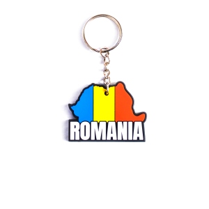 Breloc Harta Romania din cauciuc