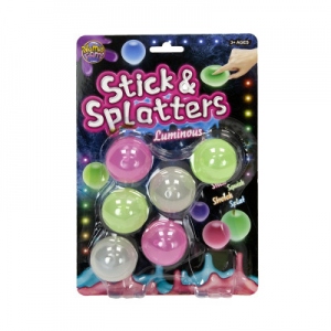 Magic fidget Sticky Balls Glow in the Dark, 6 pack
