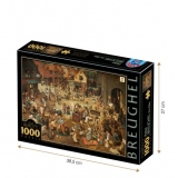 Puzzle adulti 1000 piese Pieter Bruegel cel Batran - The Fight between Carnival and Lent
