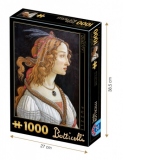 Puzzle adulti 1000 piese Sandro Botticelli - Idealised Portrait of a Lady