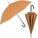 Umbrela ploaie automata, baston, model portocaliu cu buline
