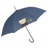 Umbrela ploaie automata baston, model denim blue Teddy Bear