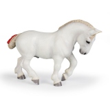 Figurina Papo - Percheron alb cal de povara