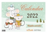Calendar de perete A4, Familia soriceilor 2022