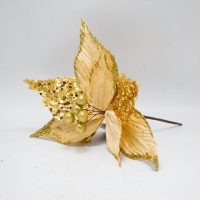 Ornament brad Craciunita Aurie, 25x22x21 cm