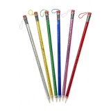 Creion XL cu radiera, 40 cm, model galben