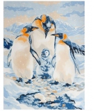 Prima pictura pe numere junior mica. Familia de pinguini