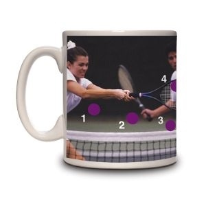 Cana din ceramica cu imprimeu, Tenis