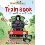 Wind-up Train Book with model train and 3 tracks