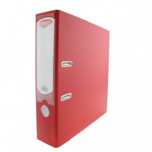 Biblioraft plastifiat 75 mm, DACO Rosu