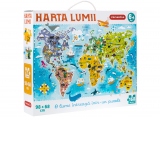 Joc educativ Puzzle Mimorello: Harta lumii