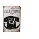 Canvas print,Old Style Telefon, rama de lemn, 38 x 25 cm
