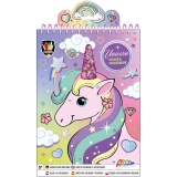 Carte de colorat cu abtibilduri: Unicorn magic