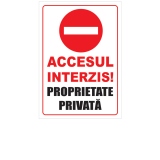 Indicator Accesul interzis, proprietate privata
