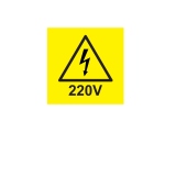 Indicator avertizare 220V, 85x85mm