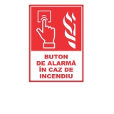 Indicator Buton de Incendiu, autocolant, A5