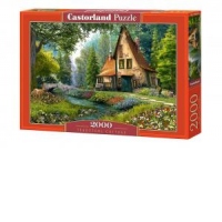Puzzle 2000 piese Cabana in Padure