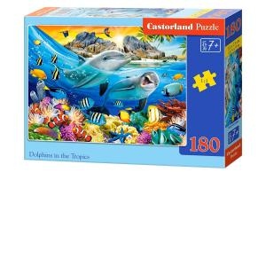 Puzzle 180 piese Dolphins in the Tropics