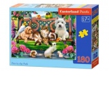 Puzzle 180 piese Animalute in Parc