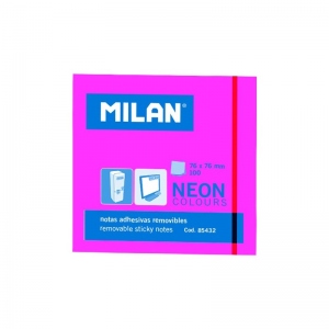 Bloc notes adeziv 76 x 76 Roz neon MILAN