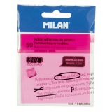 Bloc notes adeziv plastic 76X76 roz Milan