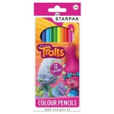 Trolls creioane colorate, 12 culori