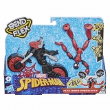 Figurina fexibila cu motocicleta - Spiderman
