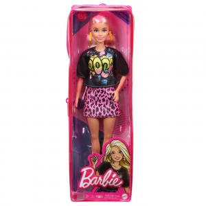 Papusa Barbie Fashionista blonda cu tinuta de vara rock