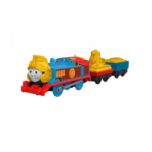 Thomas in armura locomotiva motorizata cu 2 vagoane