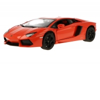 Masinuta metalica Lamborghini Aventador LP700 Portocaliu cu scara 1 la 18