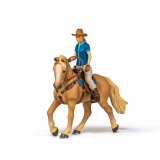 Figurina Papo - Set cowgirl (vacarita) pe cal