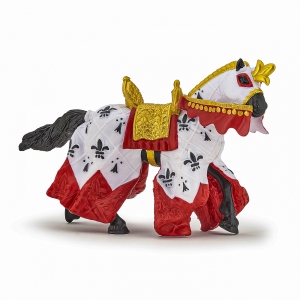 Figurina Papo - Calul Regelui Arthur rosu