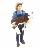 Figurina Fermier cu vitel
