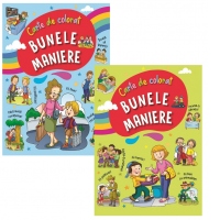 Pachet Bunele maniere: 1. Bunele maniere. Carte de colorat (bleu); 2. Bunele maniere. Carte de colorat (verde)