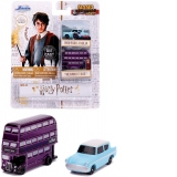 Set 2 masinute The Knight Bus si Ford Anglia 1959 (Harry Potter 2)