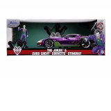 Masinuta din metal Chevy Corvette Stingray 2009 cu scara 1:24 si figurina Joker