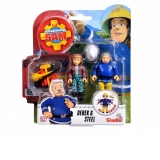 Pompierul Sam - Set figurine Derek si Steele cu accesorii