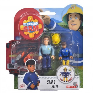 Pompierul Sam - Set figurine Sam si Ellie 7.5 cm