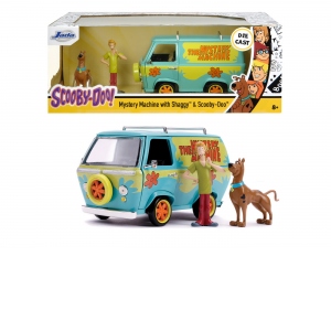 Set dubita metalica cu scara 1:24 si figurina Scooby Doo si Shaggy