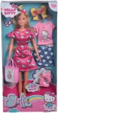 Papusa Steffi love Hello Kitty cu 3 tinute fashion