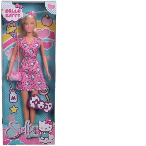Papusa Steffi love Hello Kitty fashion roz inchis