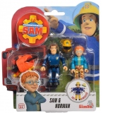 Set figurine Sam si Norman cu accesorii - Pompierul Sam