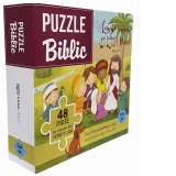Puzzle 48 de piese - Isus binecuvanteaza copiii
