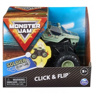 Monster Jam - Soldier Fortune seria Click Flip cu scara 1:43