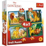 Puzzle Trefl 4in1 Lion King, Aventurile lui Simba