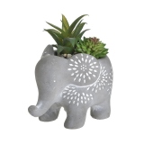 Ghiveci decorativ Zen Elephant, Charisma, Ciment, 14x10x14