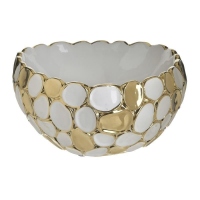 Bol decorativ Golden Mozaic, Charisma, Ceramic, 27X25X11