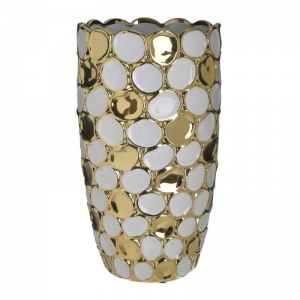 Vaza decorativa Golden Mozaic, Charisma, Ceramic, Φ19Χ35