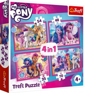 Puzzle Trefl 4in1 Little Pony - Poneii colorati